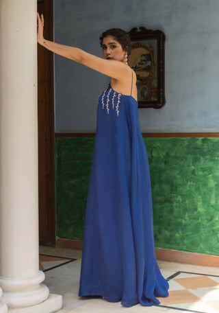 Ease-Blue Flared Jumpsuit-INDIASPOPUP.COM