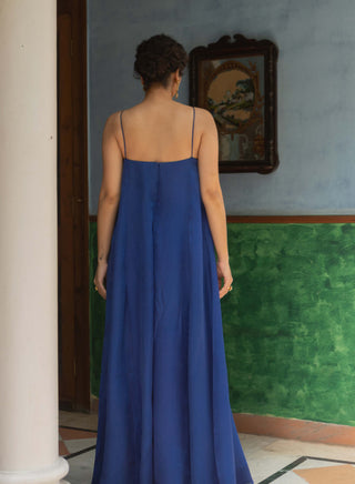 Ease-Blue Flared Jumpsuit-INDIASPOPUP.COM