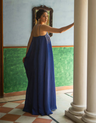Ease-Blue Flared Jumpsuit-INDIASPOPUP.COM