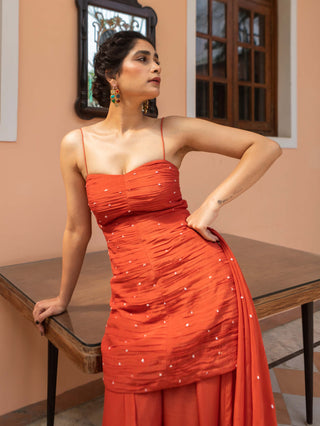 Ease-Rust Peplum Sharara Set-INDIASPOPUP.COM