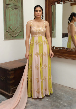 Ease-Light Baby Pink Anarkali And Dupatta-INDIASPOPUP.COM