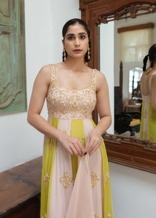 Ease-Light Baby Pink Anarkali And Dupatta-INDIASPOPUP.COM