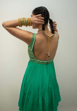 Ease-Turquoise Peplum Sharara Set-INDIASPOPUP.COM