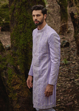 Wisteria lilac sherwani and pants