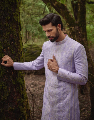 Wisteria lilac sherwani and pants