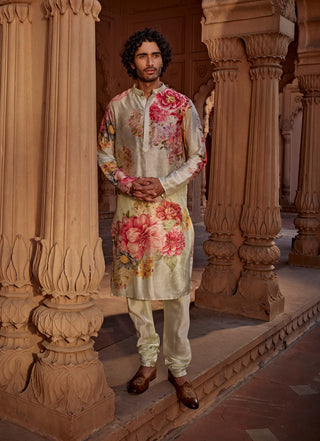 Roshan Mint Green Kurta And Churidaar by Kalista Men, available on Indiaspopup.com