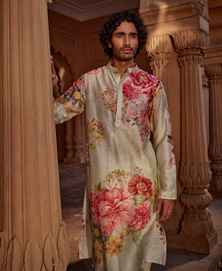Roshan Mint Green Kurta And Churidaar by Kalista Men, available on Indiaspopup.com