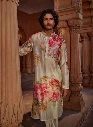 Roshan Mint Green Kurta And Churidaar by Kalista Men, available on Indiaspopup.com