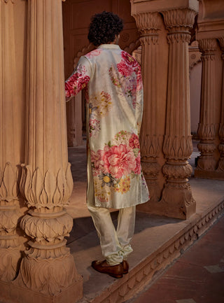 Roshan Mint Green Kurta And Churidaar by Kalista Men, available on Indiaspopup.com