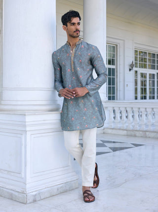 Rayan gray kurta and churidar