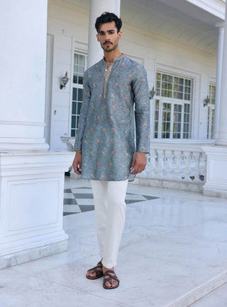 Rayan gray kurta and churidar