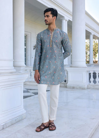 Rayan gray kurta and churidar