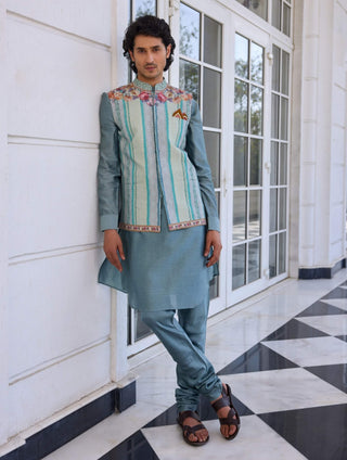 Arav aqua bundi and kurta set