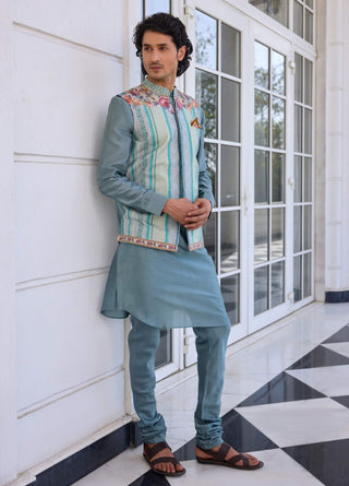 Arav aqua bundi and kurta set