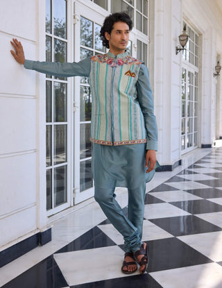 Arav aqua bundi and kurta set