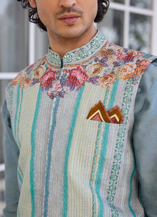 Arav aqua bundi and kurta set