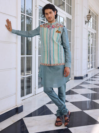 Arav aqua bundi and kurta set