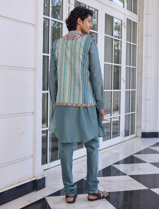 Arav aqua bundi and kurta set