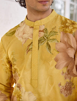 Ilyaz yellow kurta and churidar