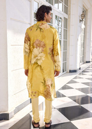 Ilyaz yellow kurta and churidar