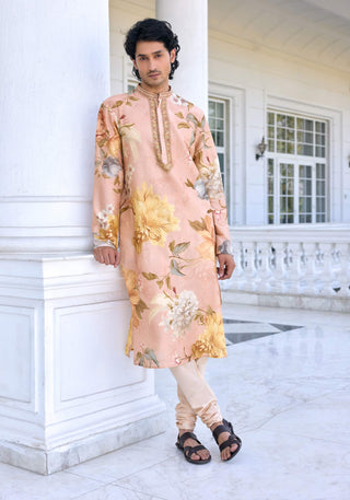 Faiza peach kurta and churidar