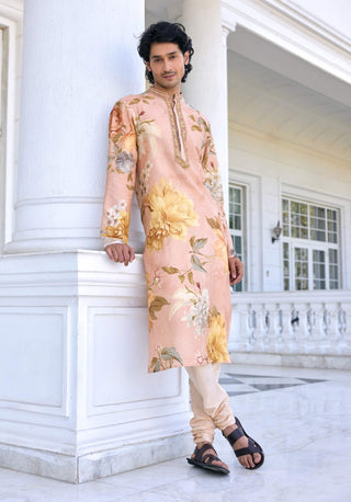 Faiza peach kurta and churidar