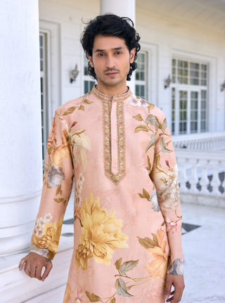 Faiza peach kurta and churidar