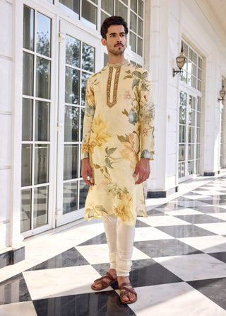 Faiza ivory kurta and churidar