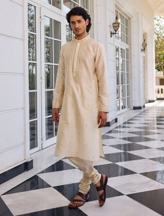 Ayaaz ivory kurta and churidar