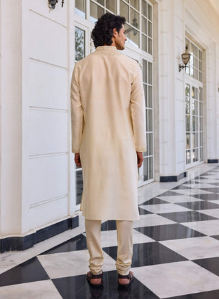 Ayaaz ivory kurta and churidar