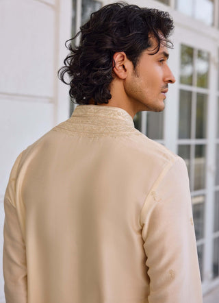 Ayaaz ivory kurta and churidar