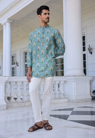 Yasir aqua kurta and churidar