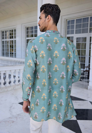Yasir aqua kurta and churidar
