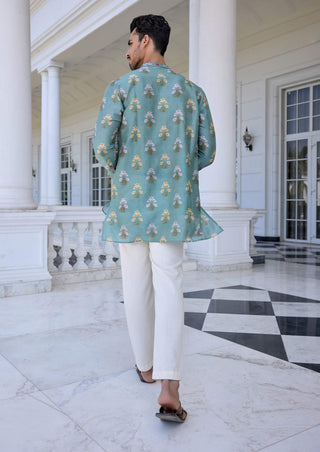Yasir aqua kurta and churidar