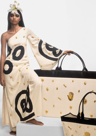 Ivory Off-Shoulder Kurta And Pants by House Of Masaba, available on Indiaspopup.com