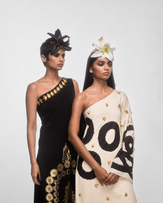 Ivory Off-Shoulder Kurta And Pants by House Of Masaba, available on Indiaspopup.com