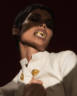 Ecru Matsya Bandi Jacket Set by House Of Masaba, available on Indiaspopup.com