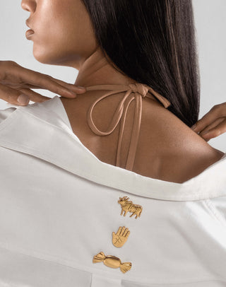 White Tamil Swing Skirt And Shirt by House Of Masaba, available on Indiaspopup.com