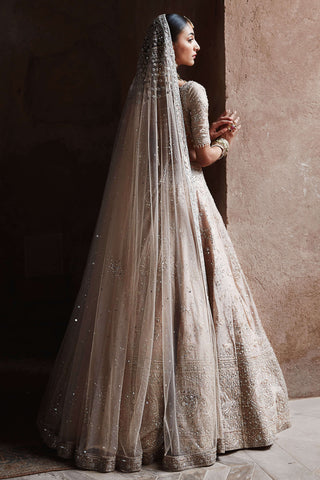 Matsya-Peach Masai Landscape Lehenga Set-INDIASPOPUP.COM