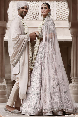 Matsya-Baby Pink Royal Masai Lehenga Set-INDIASPOPUP.COM