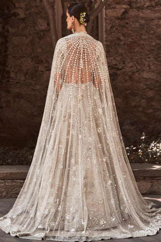 Matsya-Silver Needle Winged Glory Lehenga Set-INDIASPOPUP.COM