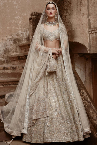 Matsya-Beige Aurum Udaibagh Lehenga Set-INDIASPOPUP.COM
