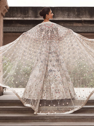 Matsya-Silver Garden Of Eden Lehenga Set-INDIASPOPUP.COM