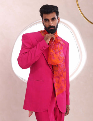 Mahima Mahajan Men-Ansh Hot Pink Jacket And Pant Set-INDIASPOPUP.COM