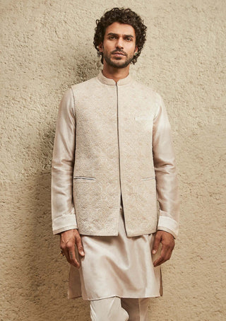 Matsya Men-Beige Jodhpuri Jacket-INDIASPOPUP.COM