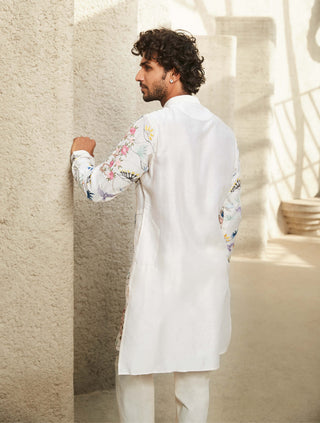 Matsya Men-Ivory Spectrum Kurta And Pants-INDIASPOPUP.COM