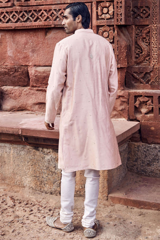 Pink Gulab Nawab Kurta And Pants by Matsya Men available on Indiaspopup.com