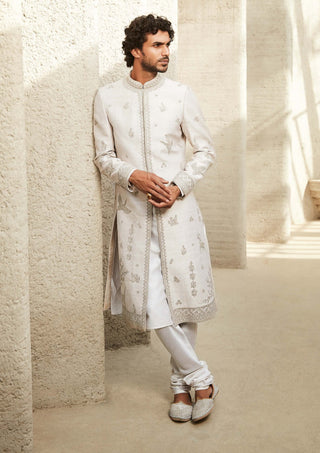 Matsya Men-Ivory Impact Sherwani Set-INDIASPOPUP.COM