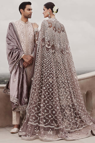 Matsya Men-Beige Royal Amanbagh Sherwani And Kurta Set-INDIASPOPUP.COM