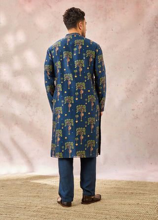 Indigo Wildscape Kurta by House Of Masaba Men available on Indiaspopup.com